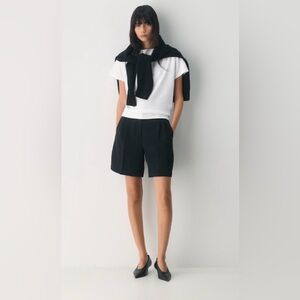 Aritzia Wilfred The Effortless Short™ Long - Crepette- Black- NWT- 14